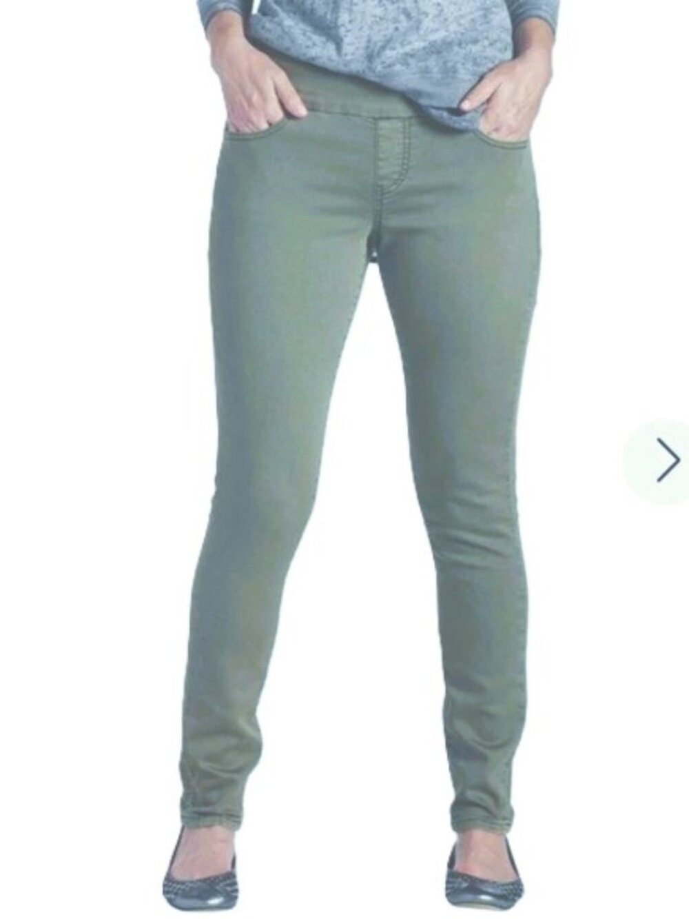 JAG Jeans Olive Green Cotton High Rise Nora Pull on Skinny Jeans Jeggings Size 0